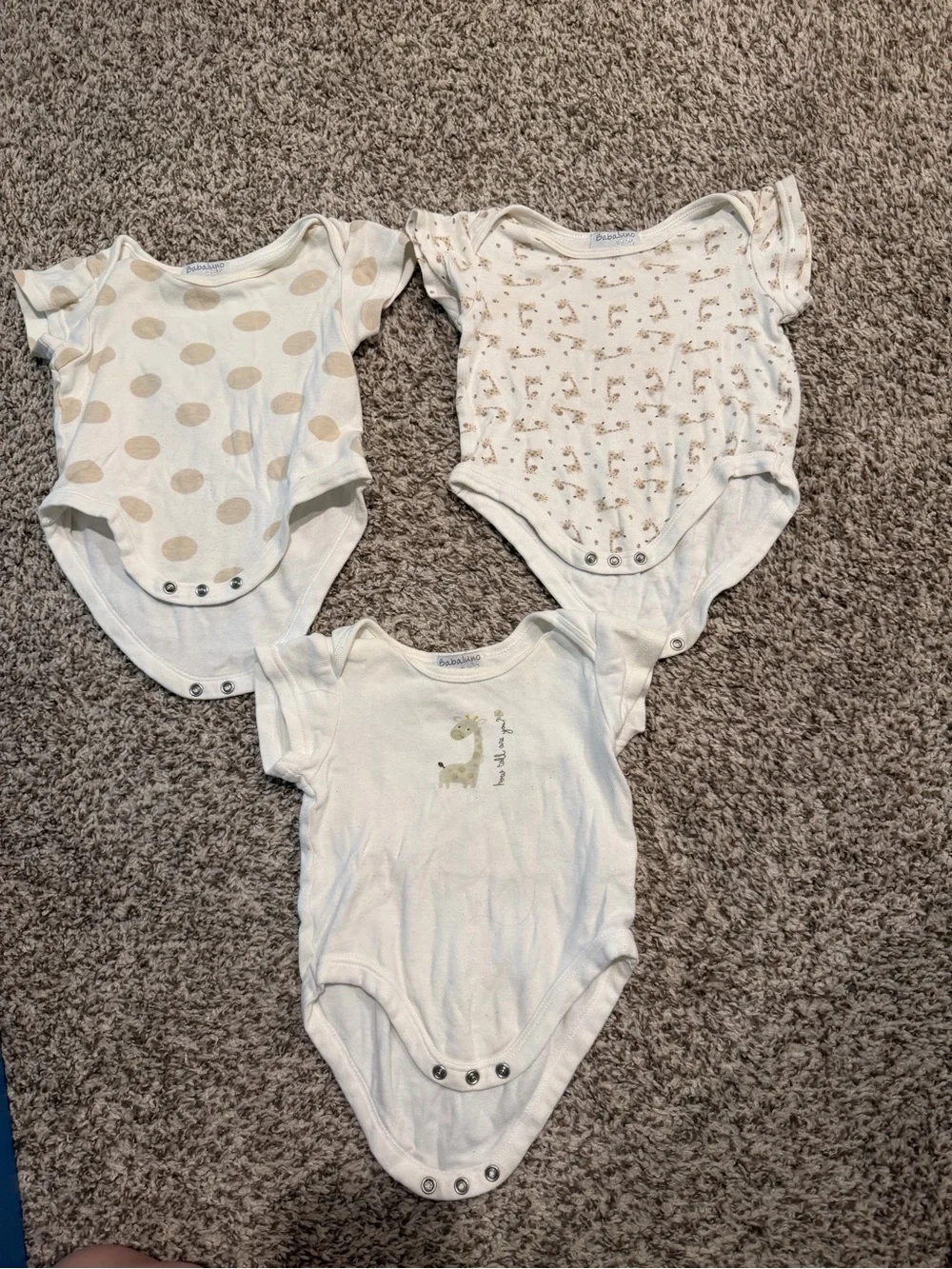 3 Babaluno baby bodysuits